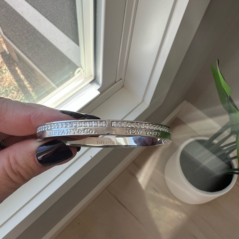 Tiffany & Co. Silver and White Bangle